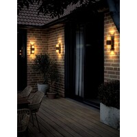 Nordlux Applique Murale d'extérieur Marron Métallisé - Deux Faces - Raccord E27 - IP54 - Aludra - 10 ans de garantie