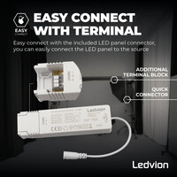Ledvion Panneau LED 120x30 - UGR <19 - 24W - 160 Lm/W - 4000K - 5 Années Garantie - Classe énergétique A