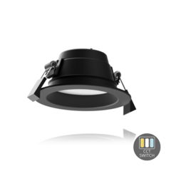 Downlight LED - ORTHO - 10W - Ø90 mm - CCT-Switch - Noir