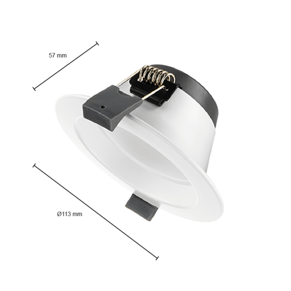 Lampesonline Downlight LED - 10W - Ø90 mm - CCT-Switch - Blanc - 5 ans de garantie