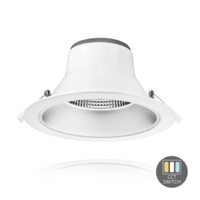 Lampesonline Downlight LED avec Réflecteur - 15W - Ø145 mm - CCT-Switch - Blanc - 5 ans de garantie