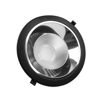 Lampesonline Downlight LED avec Réflecteur - 20W - Ø195 mm - CCT-Switch - Noir - 5 ans de garantie