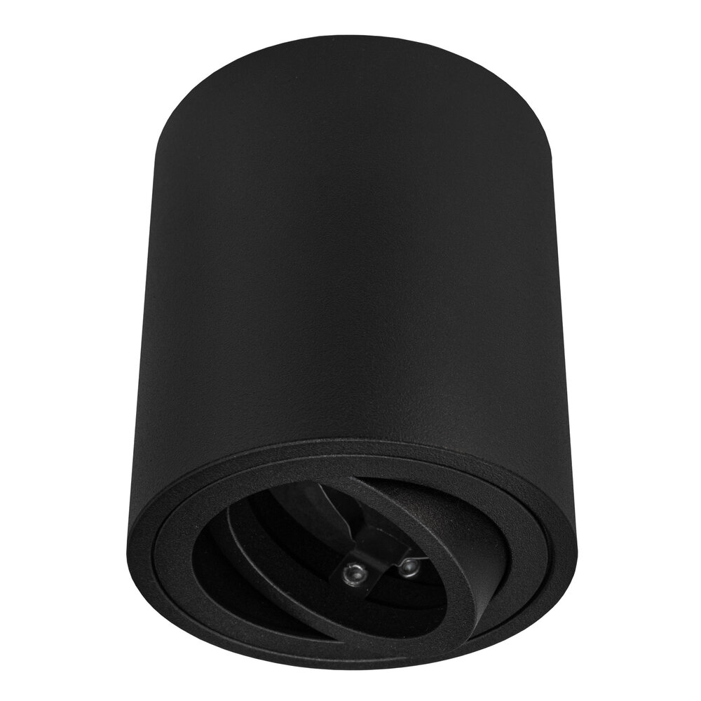 Ledvion GU10 Spot LED en saillie -  Ampoule GU10 - Noir - Ø80mm