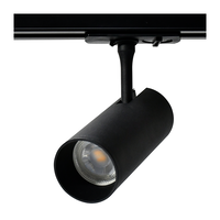 Lampesonline Luminaire sur Rail Monophasé avec Raccord GU10 Noir