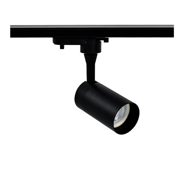 Lampesonline Luminaire sur Rail Monophasé avec Raccord GU10 Noir