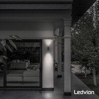 Ledvion Applique Murale LED - Cube Anthracite - Deux Faces - 3W - 2700K