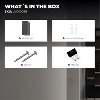 Ledvion Applique Murale LED - Cube Anthracite - Deux Faces - 3W - 2700K