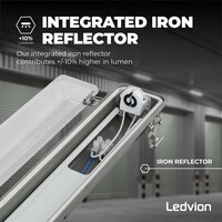 Ledvion Kit de Réglette LED étanche IP65 - 60CM - Clips en acier inoxydable