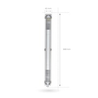 Ledvion Kit de Réglette LED étanche IP65 - 60CM - Clips en acier inoxydable