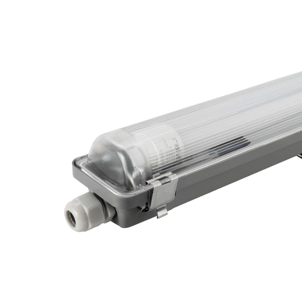 Ledvion Réglette LED 60CM - 6.3W - 1100 Lumen - 4000K - Haute Efficacité - Étiquette Énergétique C - IP65 - avec tube fluorescent LED