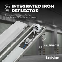 Ledvion Kit de Réglette LED étanche IP65 - 150CM - Clips en acier inoxydable