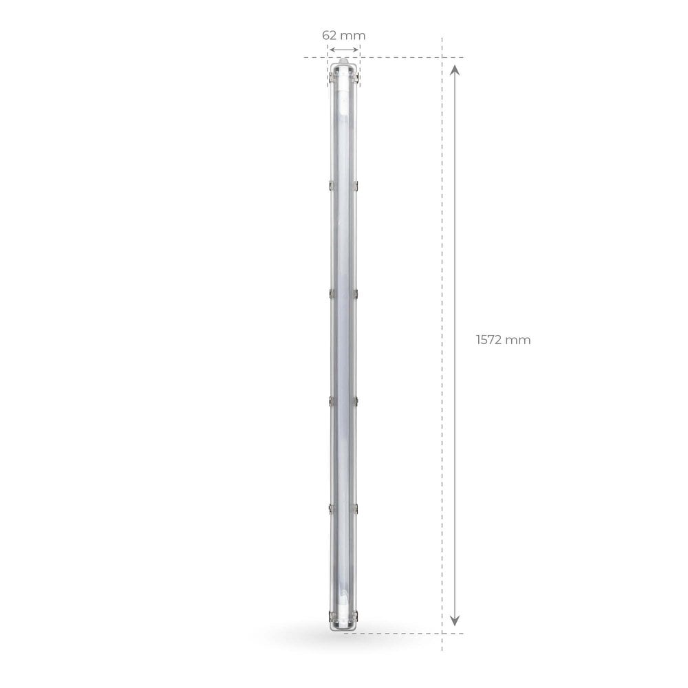 Ledvion Réglette LED 150CM - 15W - 2400 Lumen - 4000K - IP65 - avec tube fluorescent LED