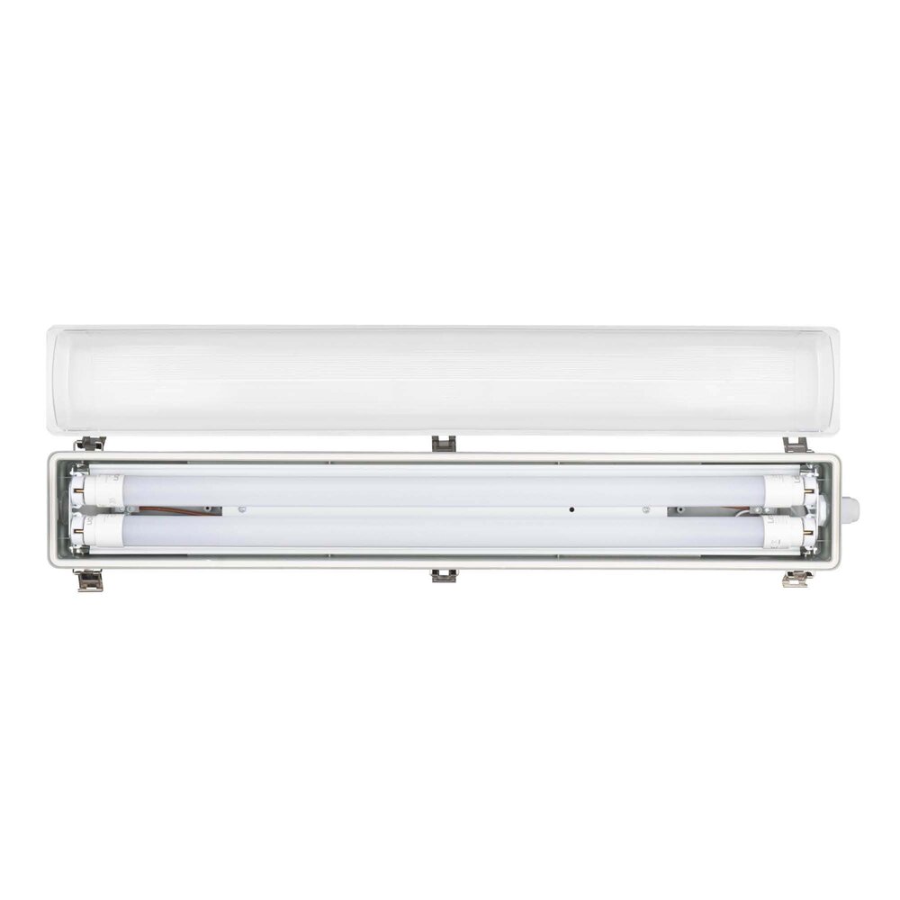 Ledvion Réglette LED 60CM - 2x7W - 1120 Lumen - 4000K - IP65 - avec tube fluorescent LED