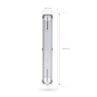 Ledvion Réglette LED 60CM - 2x6.3W - 1100 Lumen - 4000K - Haute Efficacité - Étiquette Énergétique C - IP65 - avec tube fluorescent LED
