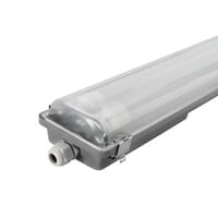 Ledvion Réglette LED 120CM - 2x18W - 6660 Lumen - 4000K - Haute Efficacité - Étiquette Énergétique B - IP65 - avec tube fluorescent LED