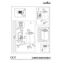Nordlux Applique Murale Gris - Deux Faces - Raccord GU10 - IP44 - Canto Maxi Kubi 2