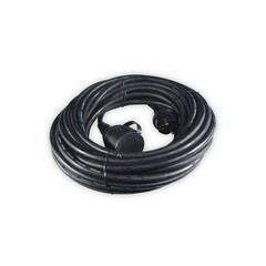 Câble de Rallonge Calex - 15M - Noir - 3x 1,5mm² - Câble d'extension - Cordon d'extension
