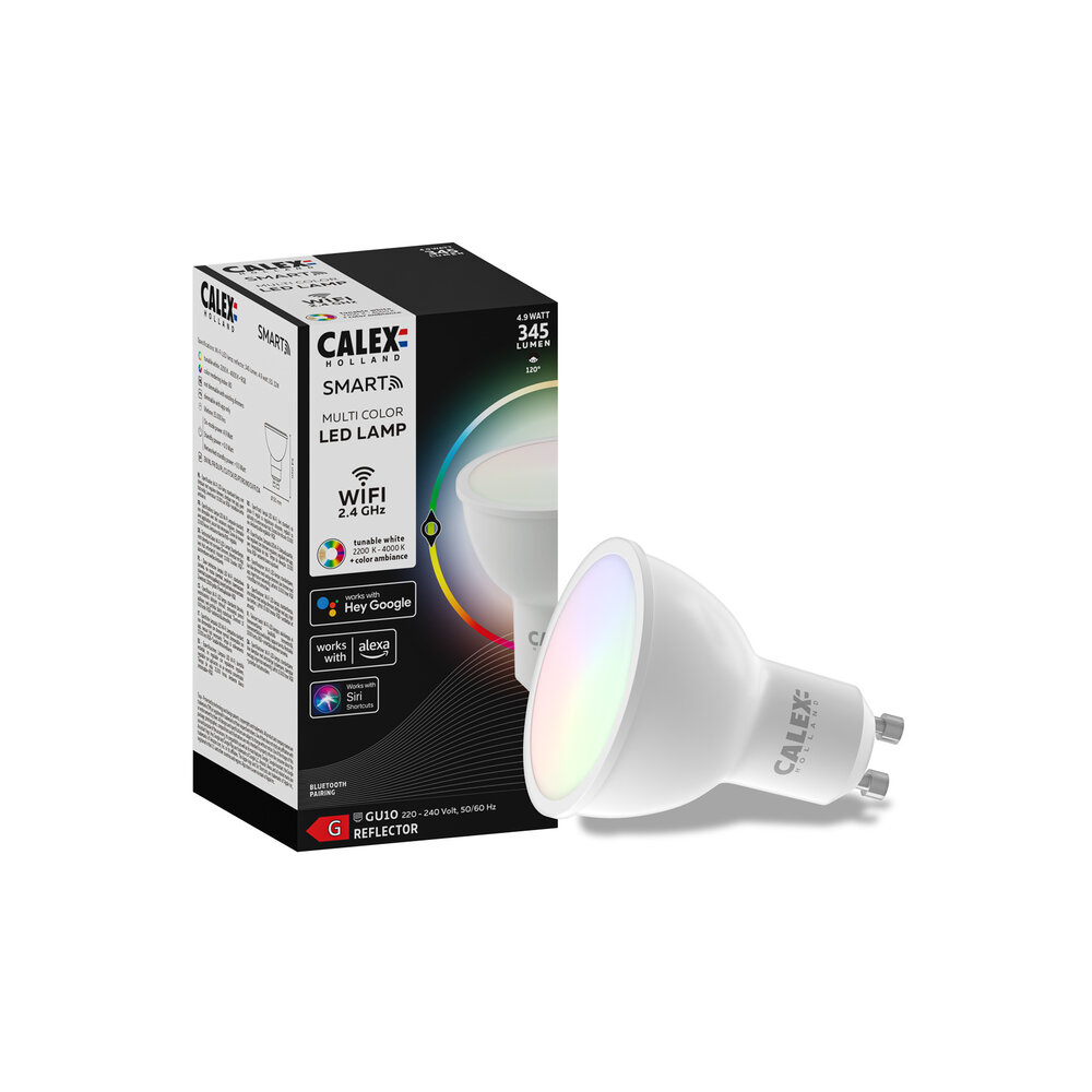 Calex Calex Smart RGB+CCT GU10 LED Spot Dimmable - 5W - 10 Pack