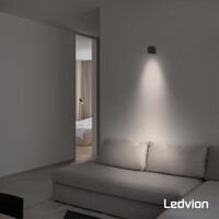 Ledvion Applique Murale LED Dimmable - Sacramento - 5W - 2700K - Noir