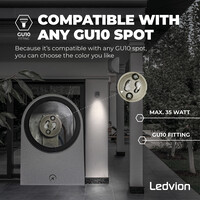 Ledvion Applique Murale Dimmable – 5W - 2700K - Anthracite
