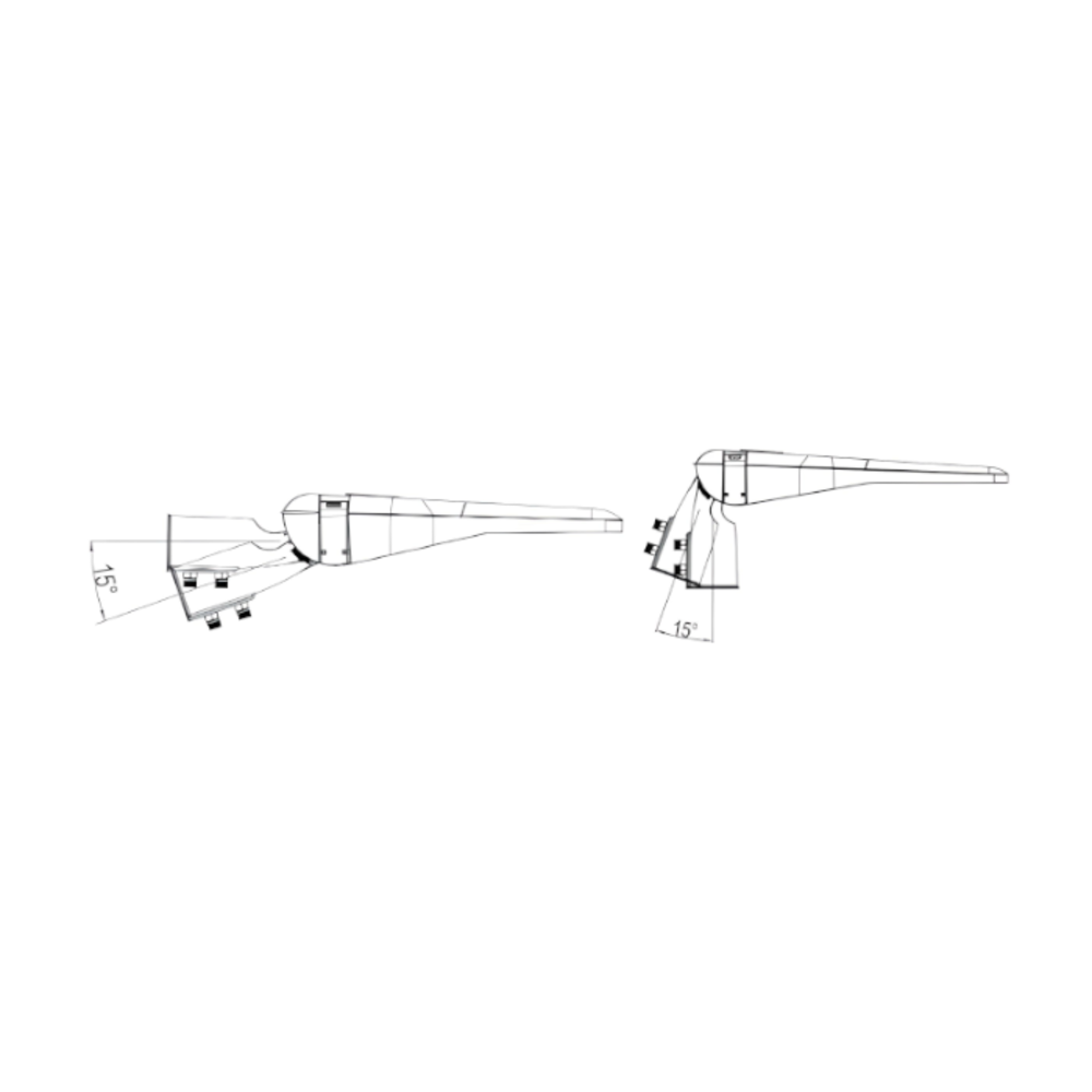 Lampesonline Éclairage de Rue LED - Esher - 30W - IP66 - 5700K - 5 ans de garantie - Câble de 1 mètre