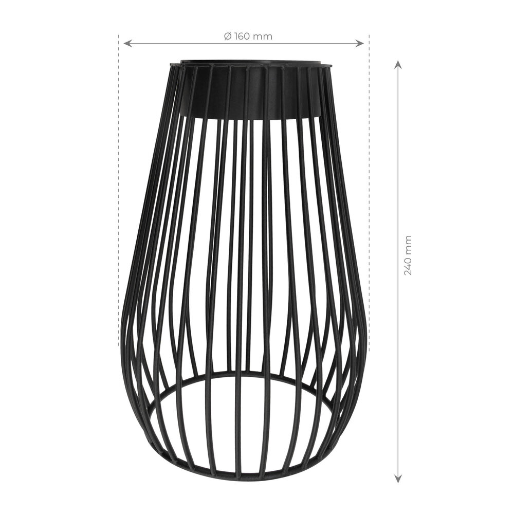 Ledvion Lampe de Table Solaire LED - Noir - IP44