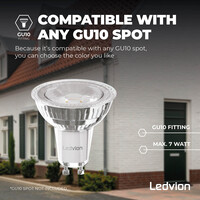 Ledvion Applique Murale LED - Raccord GU10 - IP44