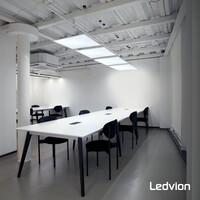 Ledvion 6x Panneau LED 60x60 - UGR <19 - 24W - 210 Lm/W - 6500K - 5 Années Garantie - Classe énergétique A