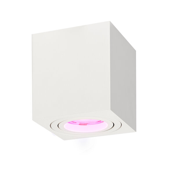 Ledvion Spot LED WIFI - Carré - Blanc - 4,9W - RGB+CCT - Inclinable - IP20