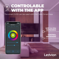 Ledvion Spot LED WIFI - Carré - Blanc - 4,9W - RGB+CCT - Inclinable - IP20