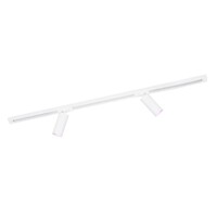 Ledvion 1m LED Spot sur rail Intelligent - 2 Luminaires - 4,9W - RGB+CCT - Dimmable - Rail Monophasé - Blanc