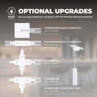 Ledvion 1m LED Spot sur rail Intelligent - 3 Luminaires - 4,9W - RGB+CCT - Dimmable - Rail Monophasé - Blanc