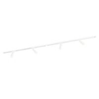 Ledvion 2m LED Spot sur rail - 4 Luminaires - 3W - 2700K - Dimmable - Rail Monophasé - Blanc
