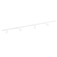 Ledvion 2m LED Spot sur rail Intelligent - 4 Luminaires - 4,9W - RGB+CCT - Dimmable - Rail Monophasé - Blanc