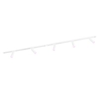 Ledvion 2m LED Spot sur rail Intelligent - 5 Luminaires - 4,9W - RGB+CCT - Dimmable - Rail Monophasé - Blanc