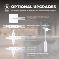 Ledvion 3m LED Spot sur rail Intelligent - 5 Luminaires - 4,9W - RGB+CCT - Dimmable - Rail Monophasé - Blanc