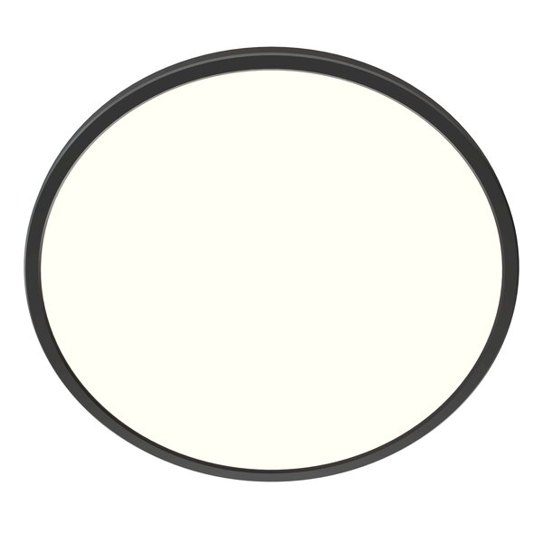 Ledvion Plafonnier LED - 24W - 2040 Lumens - Noir - Ø42 CM - IP44 Etanche - 2700K - Plafonnier de Salle de Bain