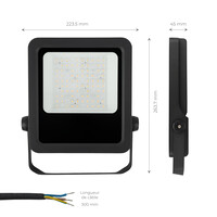 Ledvion Lumileds Projecteur LED - 50W - 6750 Lumens - 4000K - Lentille asymétrique - 5 ans de garantie