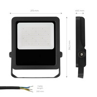 Ledvion Lumileds Projecteur LED - 100W - 14.000 Lumens - 4000K - Lentille asymétrique - 5 ans de garantie