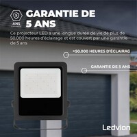 Ledvion Lumileds Projecteur LED - 100W - 14.000 Lumens - 6000K - Lentille asymétrique - 5 ans de garantie