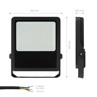Ledvion Lumileds Projecteur LED - 150W - 21.000 Lumens - 4000K - Lentille asymétrique - 5 ans de garantie