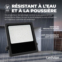 Ledvion Lumileds Projecteur LED - 150W - 21.000 Lumens - 6000K - Lentille asymétrique - 5 ans de garantie