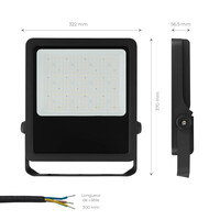 Ledvion Lumileds Projecteur LED - 150W - 21.000 Lumens - 6000K - Lentille asymétrique - 5 ans de garantie