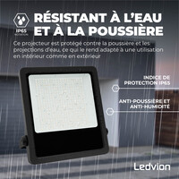 Ledvion Lumileds Projecteur LED - 200W - 28.000 Lumens - 4000K - Lentille asymétrique - 5 ans de garantie