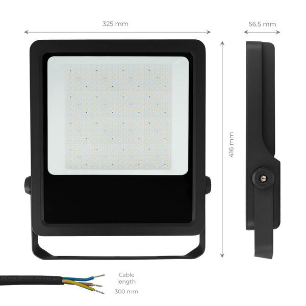 Ledvion Lumileds Projecteur LED - 200W - 28.000 Lumens - 6000K - Lentille asymétrique - 5 ans de garantie