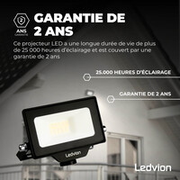 Ledvion Projecteur LED 10W - Osram Chip LED - 1100 Lumen - 4000K
