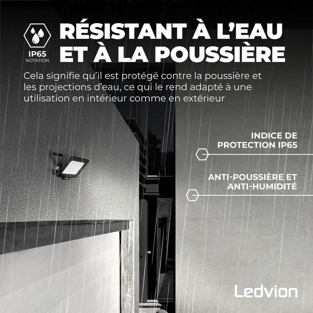 Ledvion Projecteur LED 20W - Osram Chip LED - 2200 Lumen - 4000K