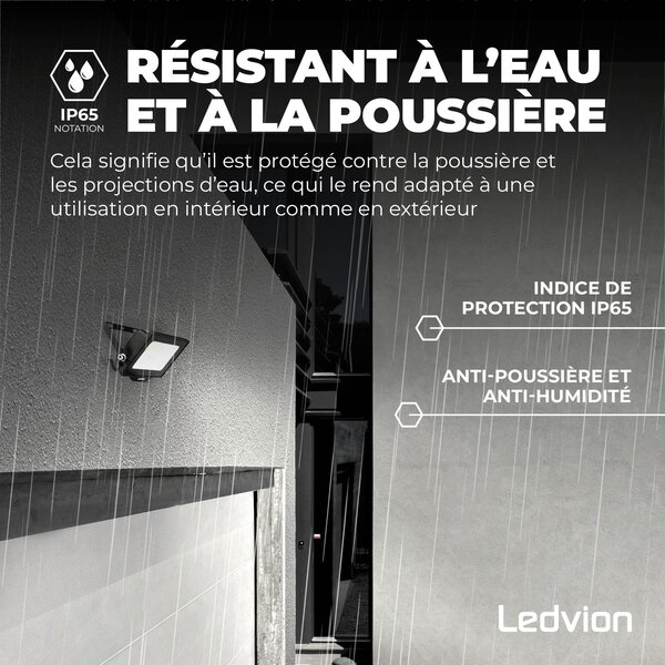 Ledvion Projecteur LED 20W - Osram Chip LED - 2200 Lumen - 4000K
