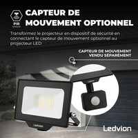 Ledvion Projecteur LED 20W - Osram Chip LED - 2200 Lumen - 6500K