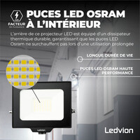Ledvion Projecteur LED 30W - Osram Chip LED - 3600 Lumen - 4000K